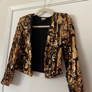 HM Black & Gold Sequin Jacket